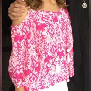 Lilly Pulitzer Cold Shoulder Blouse